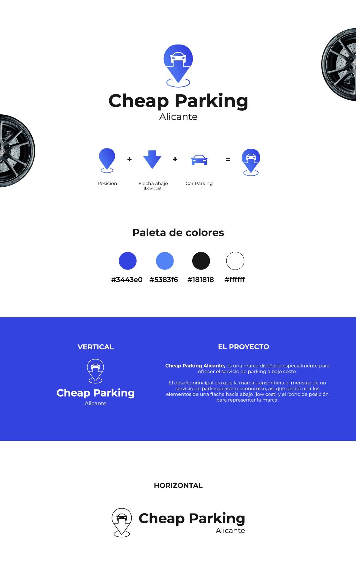 Se presenta el proyecto de creación de logo Cheap parking Alicante.